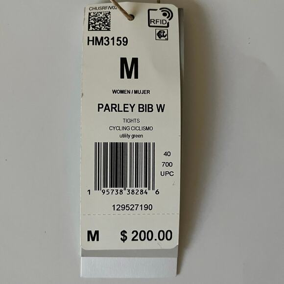 Adidas Parlay Padded Cycling Bib Shorts Womens Medium Green HM3159 MSRP $200 NWT - Picture 10 of 12